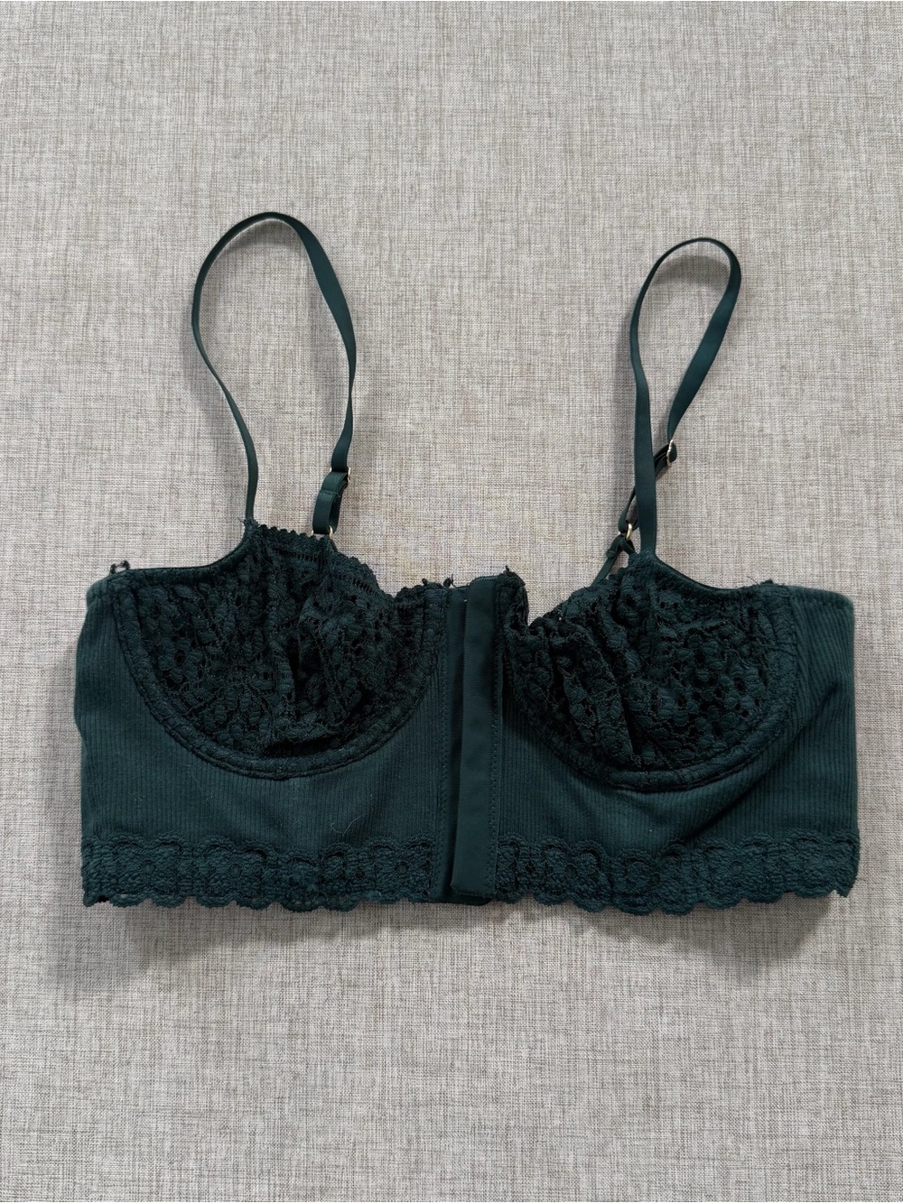Aerie Longline Underwire Lace Corset Bra Top Size 34B